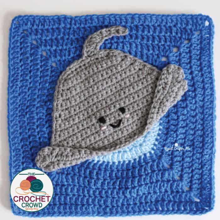 Crochet Stingray Motif by Repeat Crafter Me