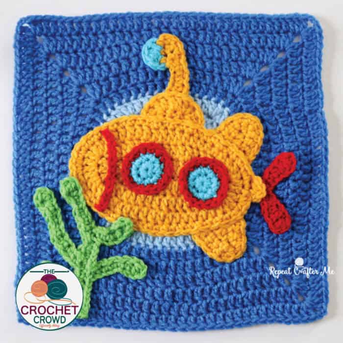 Crochet Submarine Motif by Repeat Crafter Me