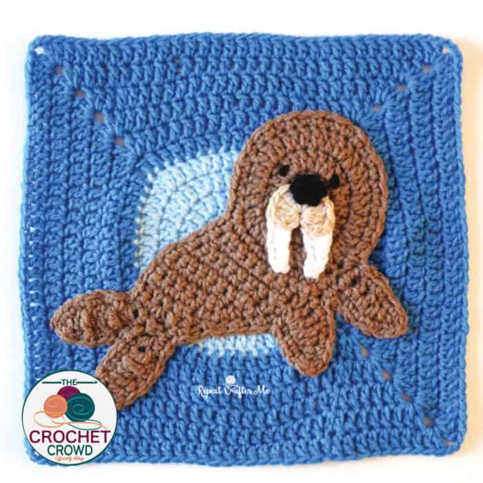 Crochet Walrus Motif by Repeat Crafter Me