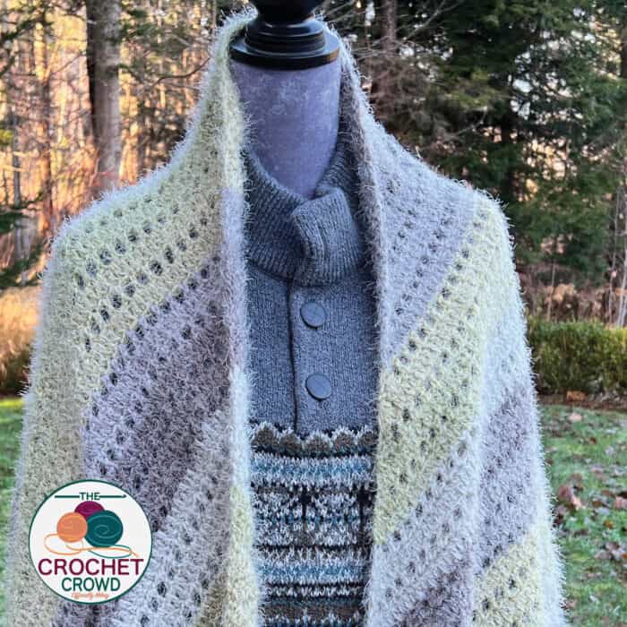 Crochet Warm Cup of Tea Shawl Pattern by Jeanne