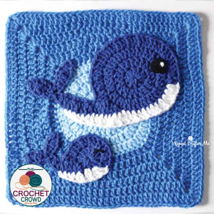 Crochet Whale Motif by Repeat Crafter Me