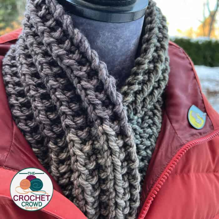 Knit Hot Frosty Seeded Knit Stitch Scarf