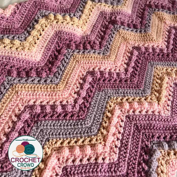 Petals Caron Hugs and Kisses Baby Blanket Free Pattern