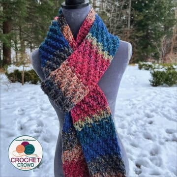 Red Heart Bitty Stripes Scarf Pattern