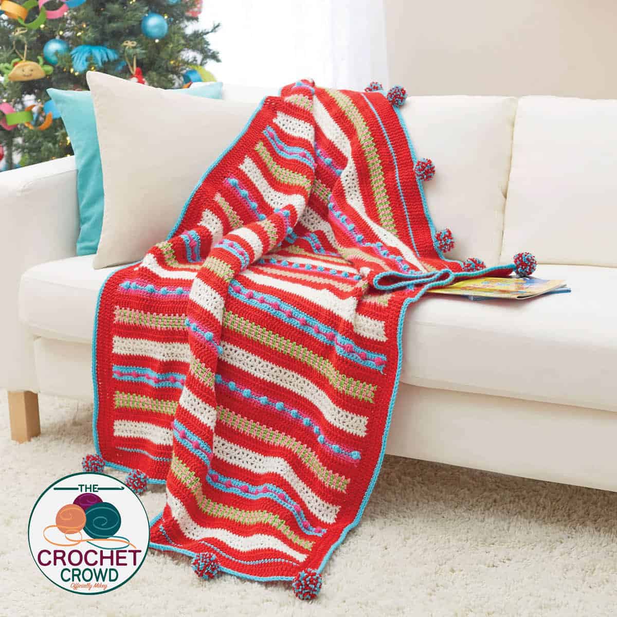 Red Heart Christmas Morning Blanket Pattern