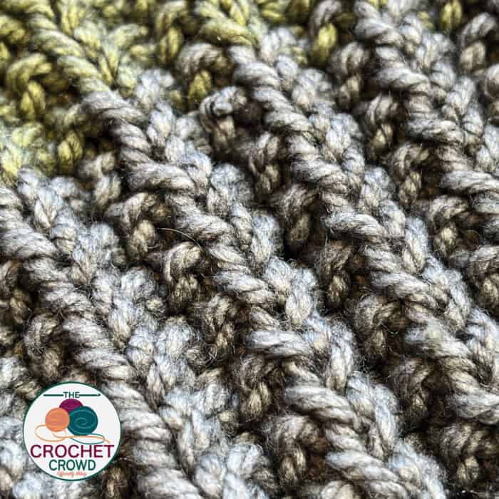 Seeded Knit Stitch Scarf Close Up