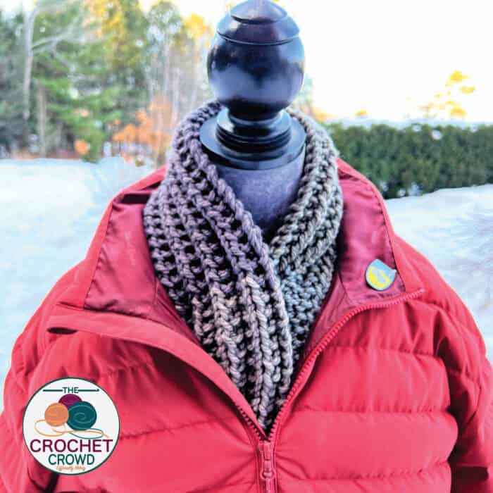 Seeded Knit Stitch Scarf Shown on Hot Frosty Movie