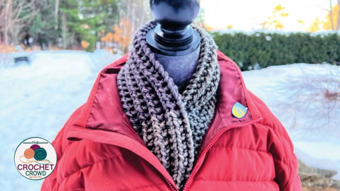 Seeded Knit Stitch Scarf as viewed on Hot Frosty Movie