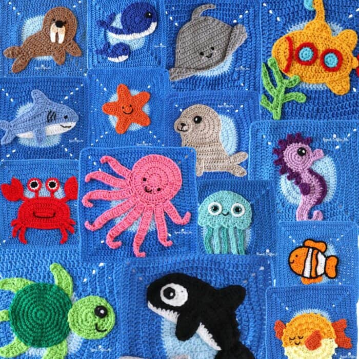 Crochet Ocean Motifs Characters Free Patterns