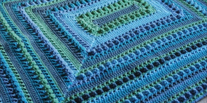 Caron Hugs and Kisses All Around Blanket Crochet Pattern