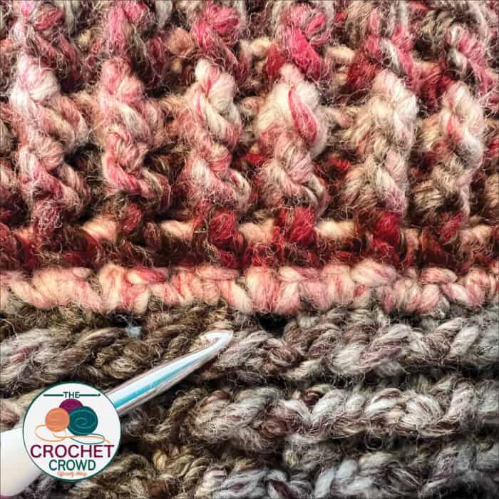 Crohoodie Spacing Along Edge with single crochet around half double crochet posts