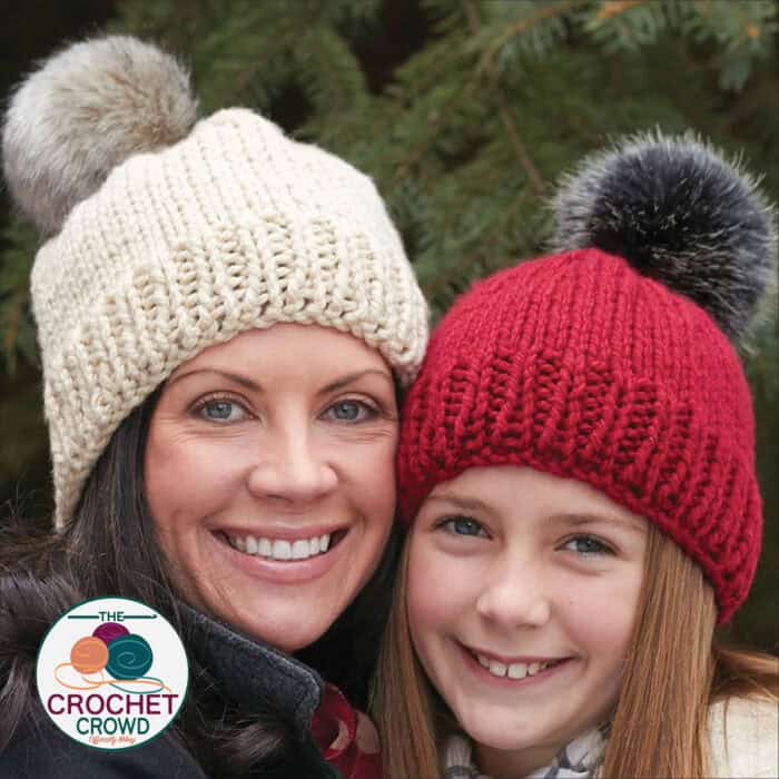 Family Beginner Free Knit Hat Pattern