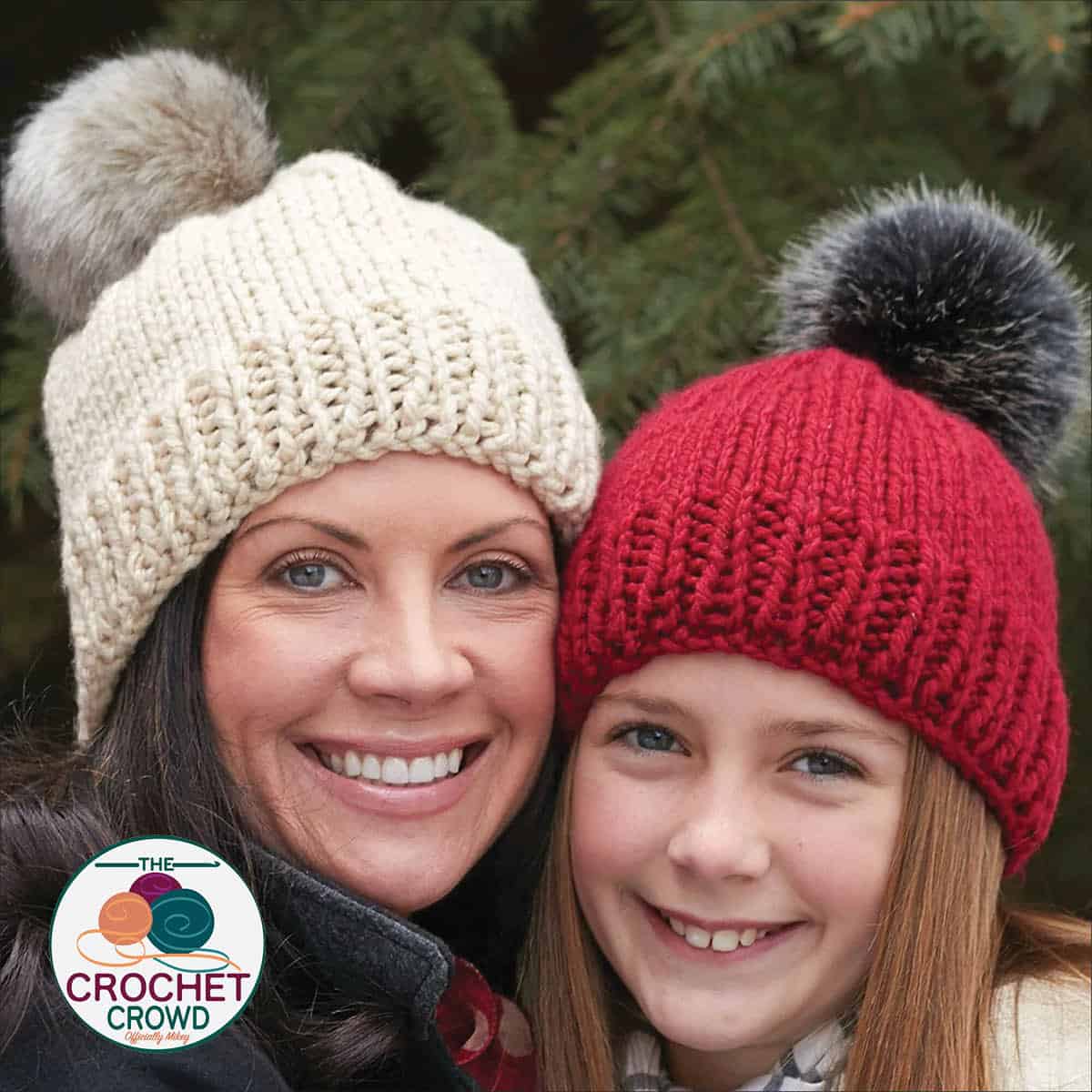 Free Beginner Bernat Family Knit Hat Pattern with Tutorial