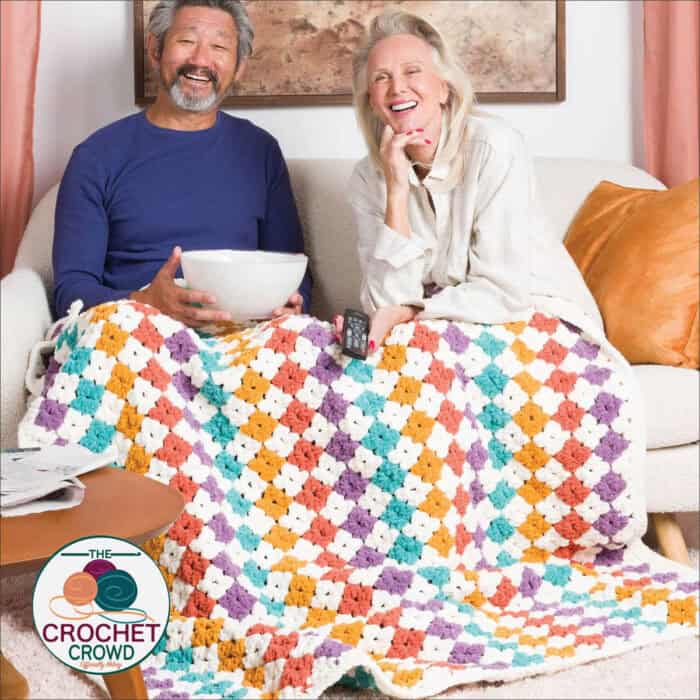 Free Bernat Diamond Stitch Blanket Pattern