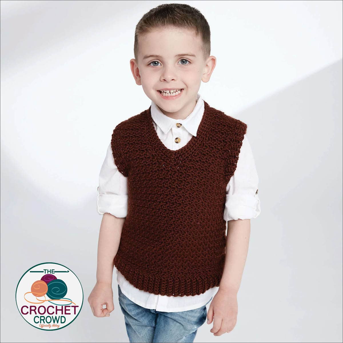 Free Caron Child's Vest Pattern with Tutorial