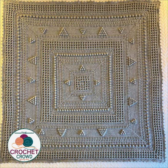 Inspired by Grace Flat Laid Out Crochet Blanket