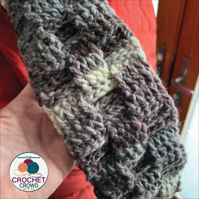 Crochet Basket Weave Scarf Pattern Close Up