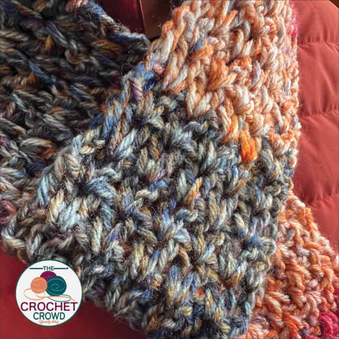 Crochet Between the V Stitches Scarf Pattern Close Up