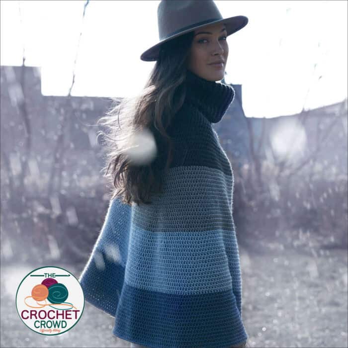 Crochet Caped Collar Poncho Free Pattern