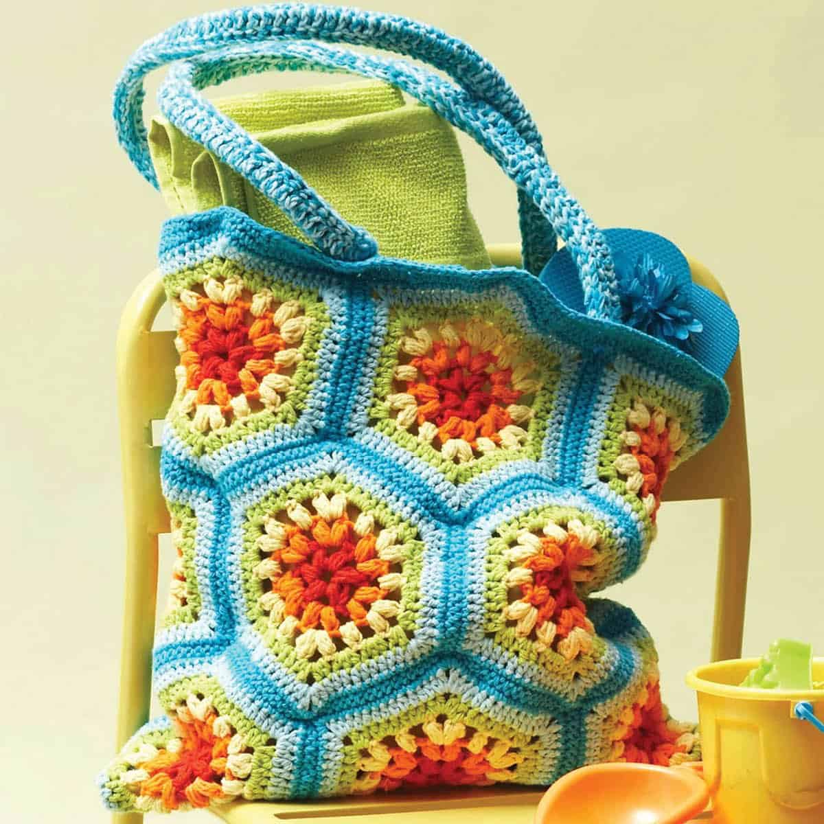 Free Lily Hexagon Crochet Tote with Tutorial Support