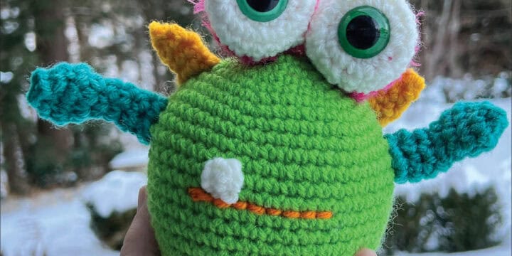 Crochet Mini Monster Red Heart Squishy Amigurumi Pattern