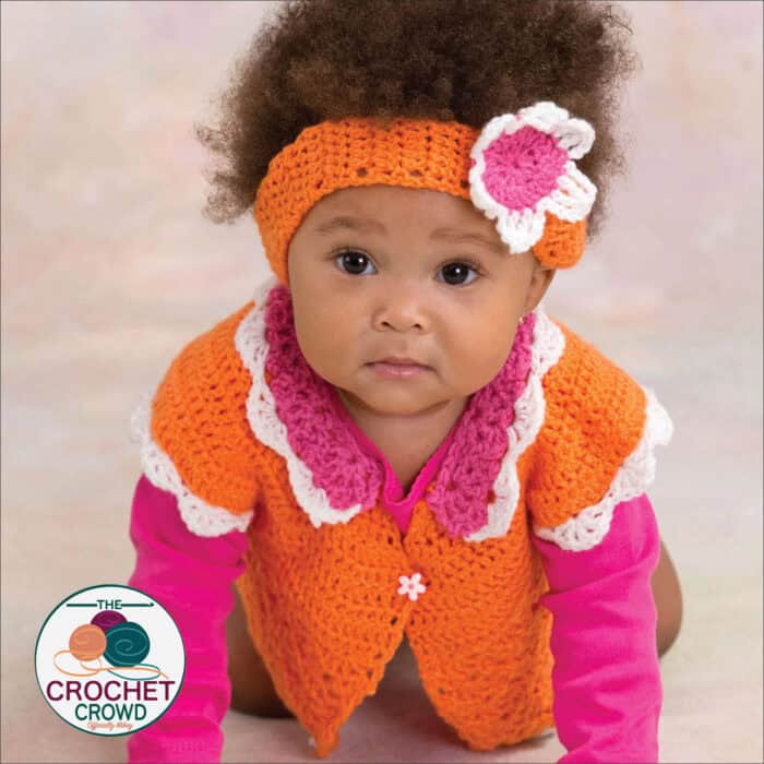 Crochet Orange Flower Petal Sweater Pattern