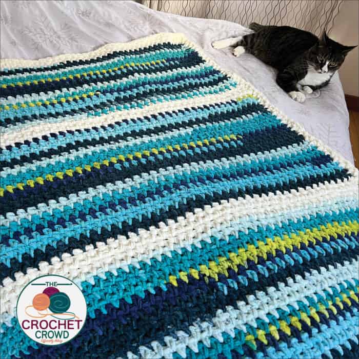 Crochet Patchwork Blanket Laid Out Pattern