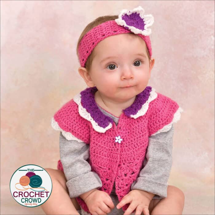 Crochet Pink Flower Petal Sweater Pattern