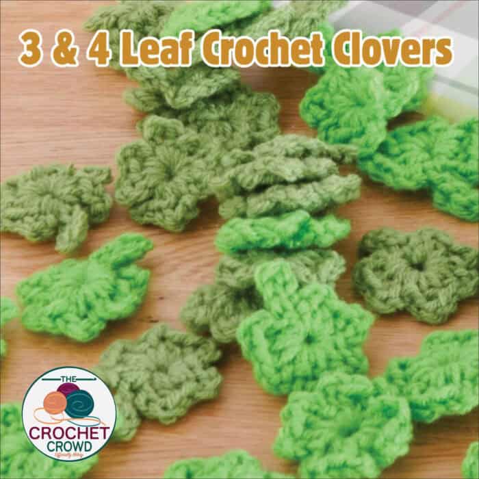 Crochet Shamrock or Clovers Red Heart Pattern