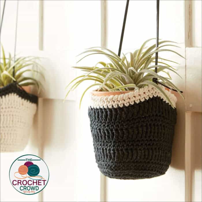 Free Crochet Hanging Pot Cozy Pattern by Lily Sugar'n Cream