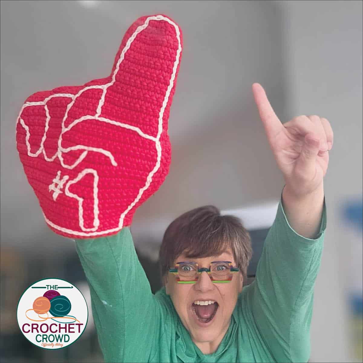 Karens Number One Fan Giant Hand Crochet Pattern