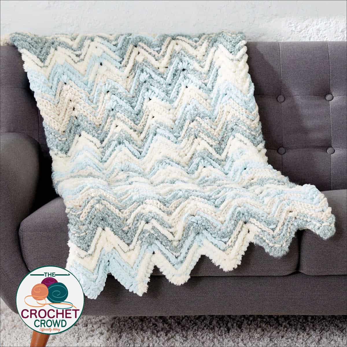 Super Easy Bernat Raised Chevron Blanket Pattern