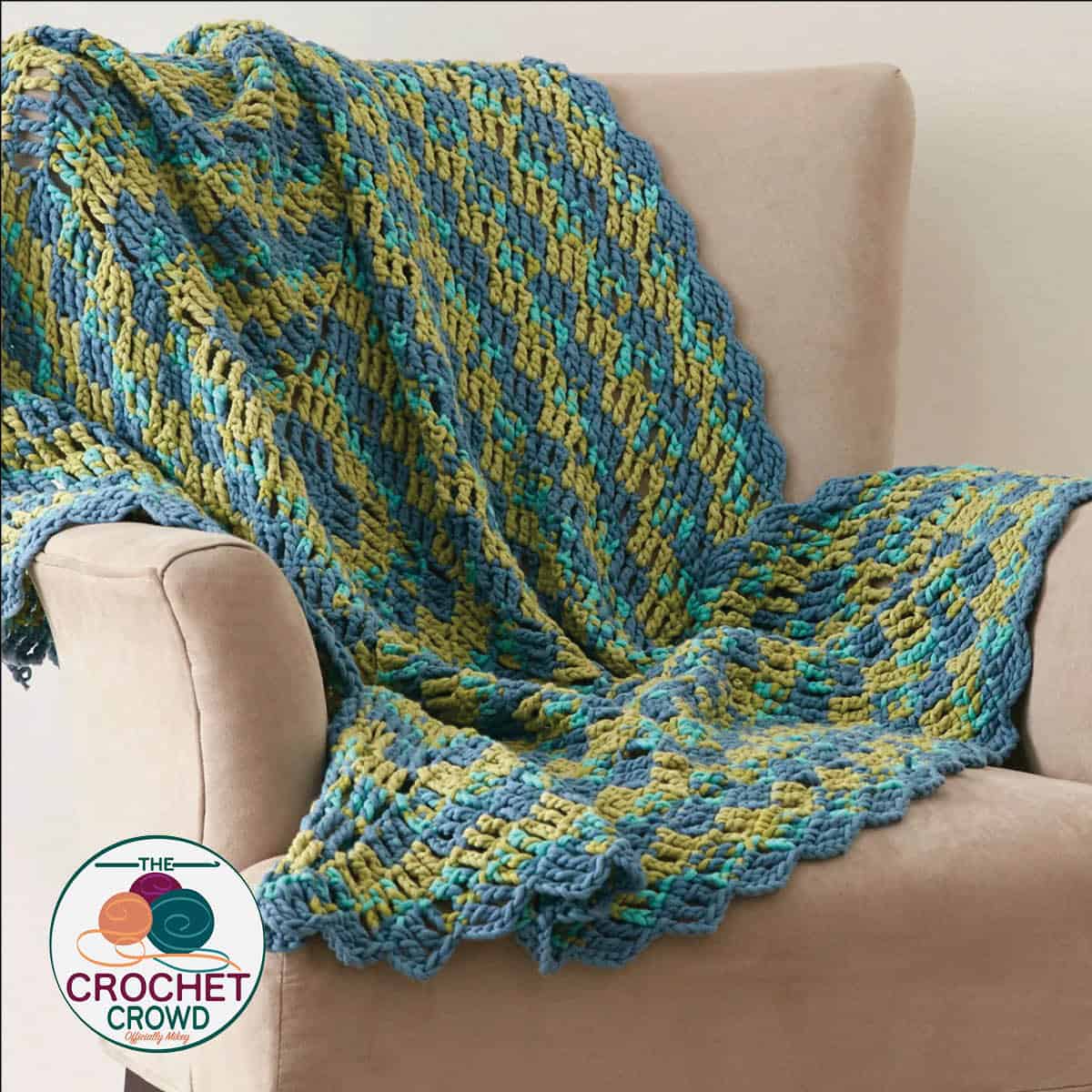 Crochet Around the Block Blanket Pattern