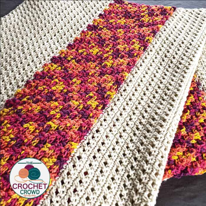 Crochet Fire & Ice Blanket Pattern Close Up