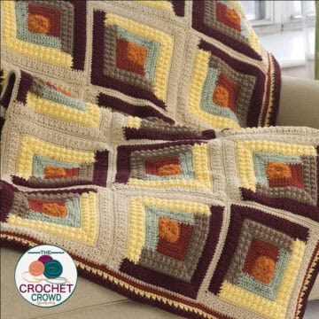 Crochet Log Cabin Free Blanket Pattern