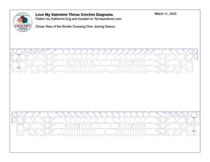 Crochet Love My Valentine - Border Crochet Diagram