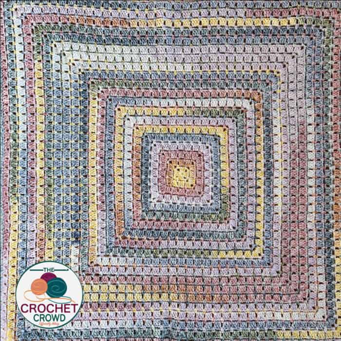 Crochet Rainbow Mist Modern Granny Blanket Pattern