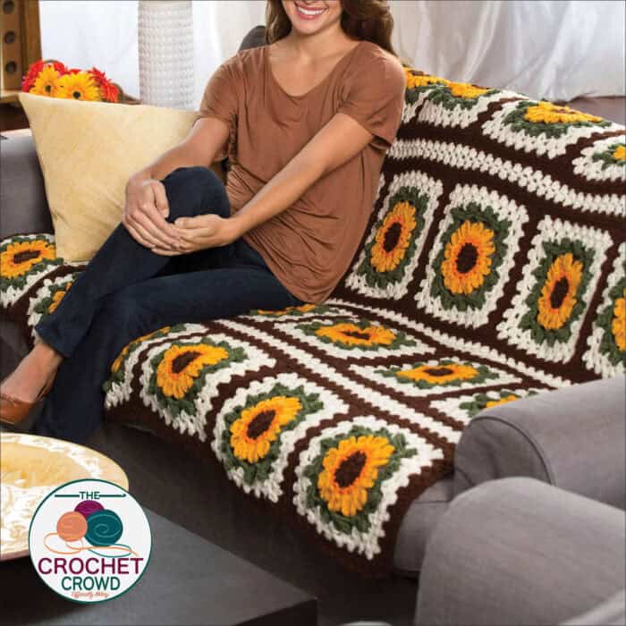 Crochet Sunflower Blanket Pattern