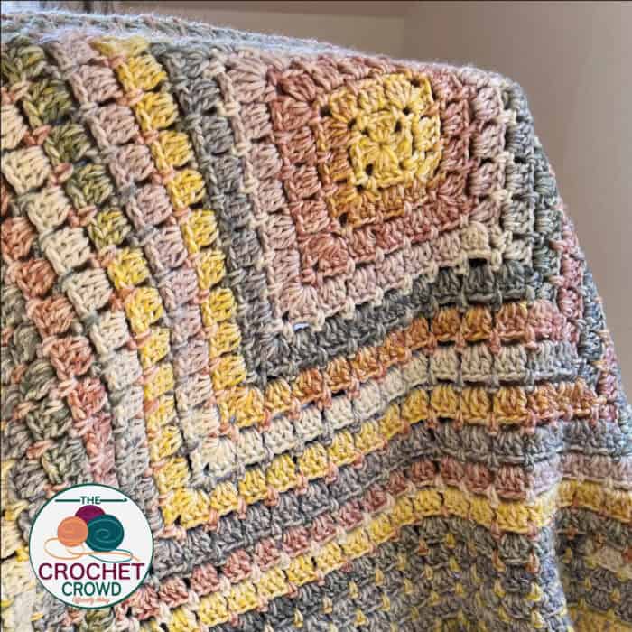 Modern New Granny Blanket Stitch Baby Blanket Pattern