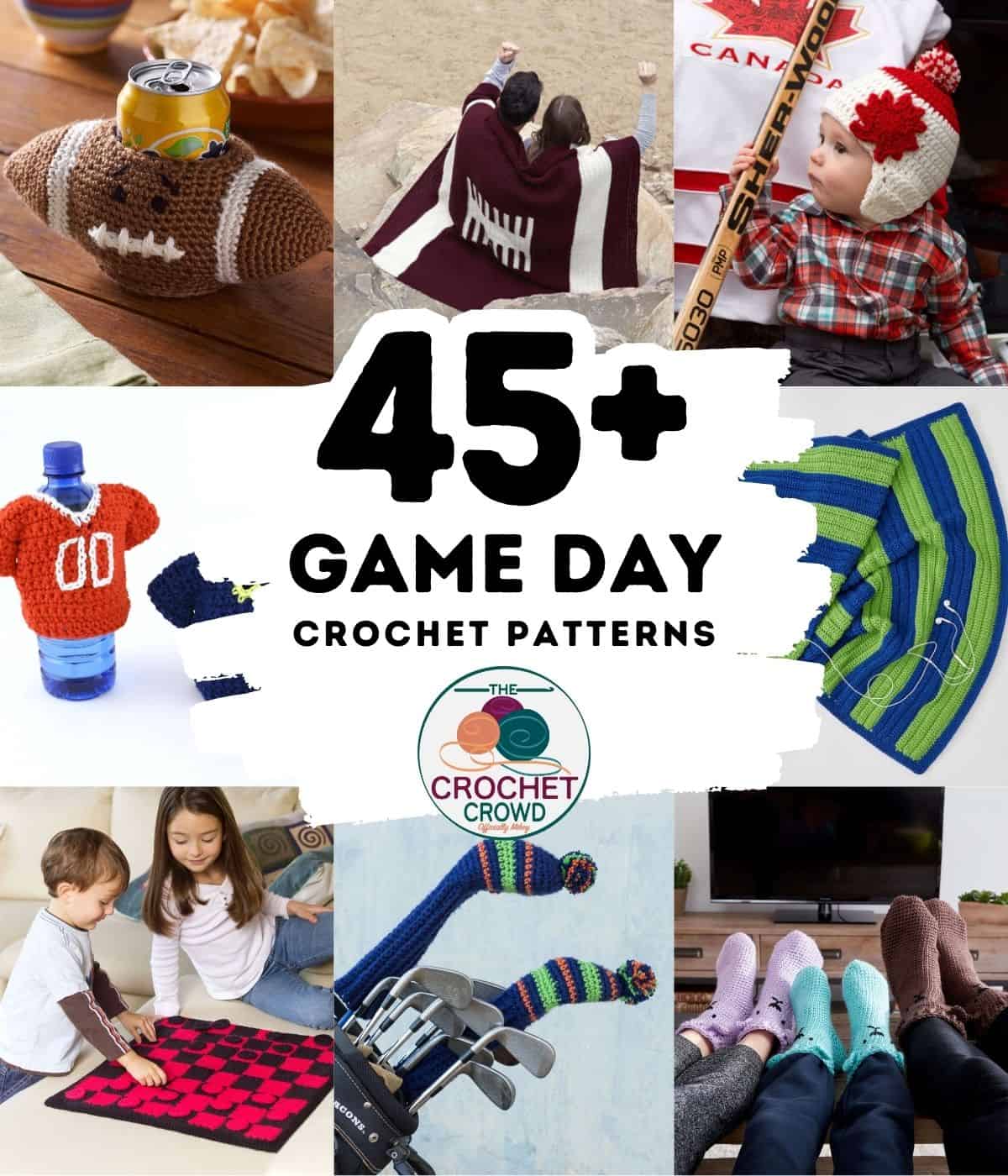45+ Games and Game Day Crochet Patterns to Cheer On