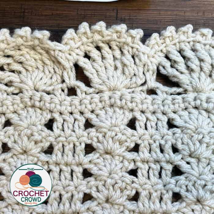 Crochet Stitch Close Up of Caron Simply Soft Pattern