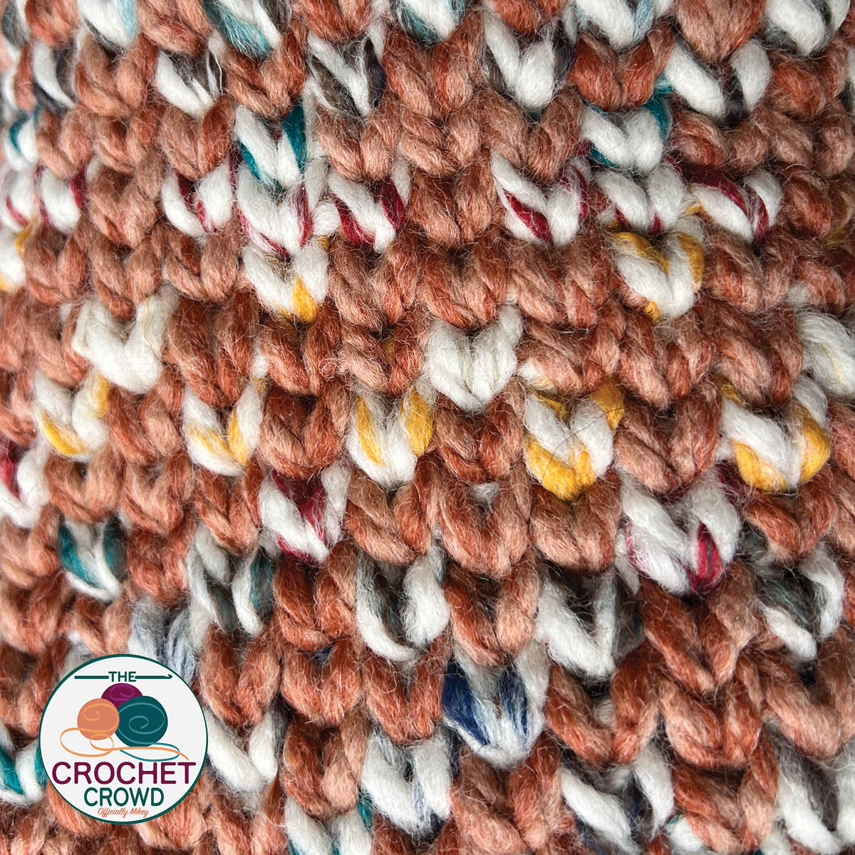 Crochet Freckles Fair Isle Cowl Really Close Up to Show Waistcoat Stitch