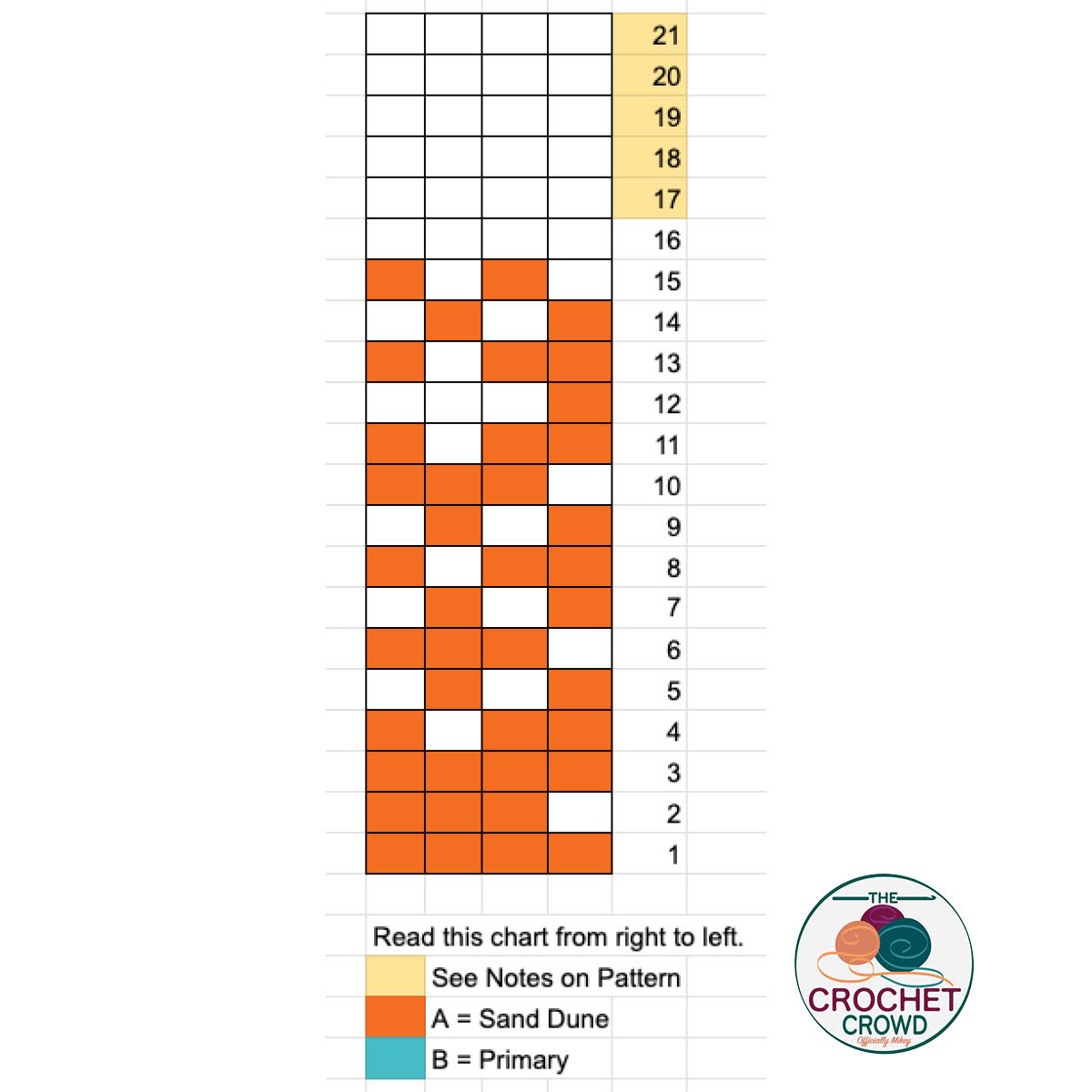 Crochet Fair Isle Stitch Chart for Reindeer Freckles Pattern