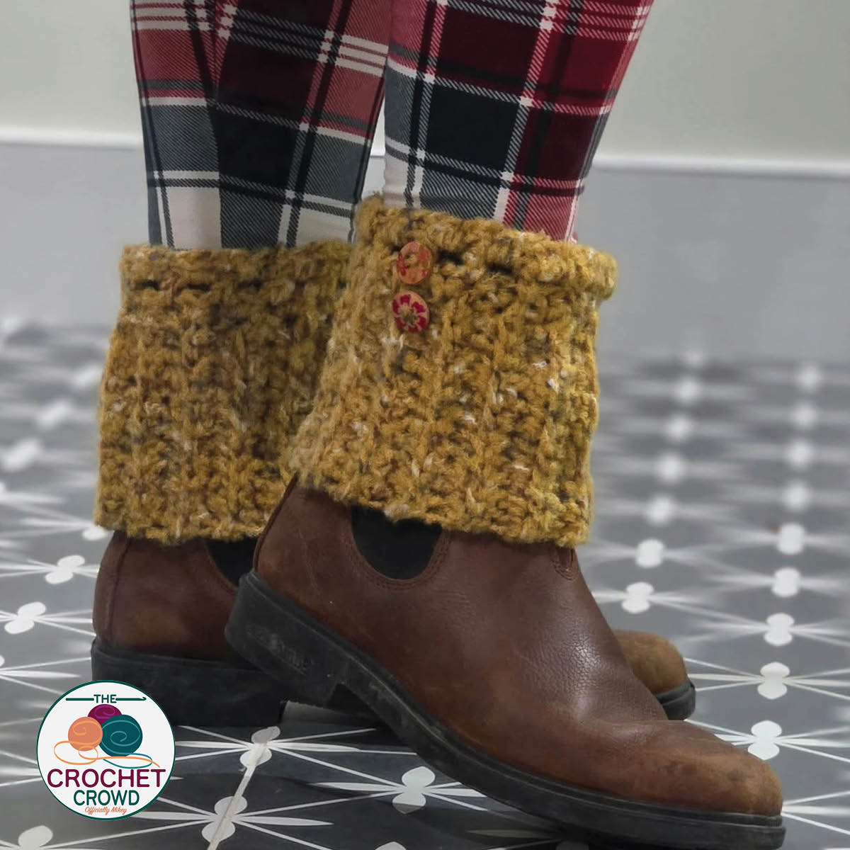 Crochet Thick Chunky Boot Cuffs Pattern Crocheted by Karen