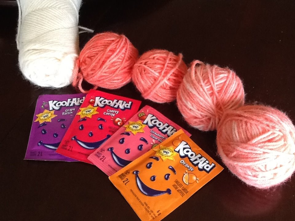 Dying Yarn with Kool-Aid