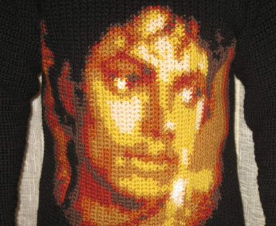 Crochet Portrait of Michael Jackson by Todd Paschall
